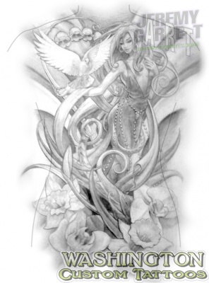 Goddess by Seattle Tattoo Artist Jeremy Garrett