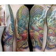 cover up tattoos_japanese hannya mask roses samurai dragon coverup